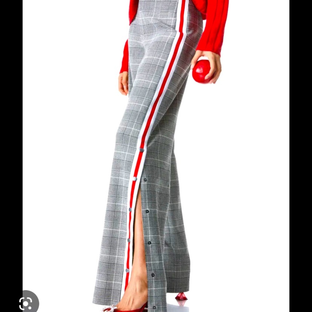 Alice + Olivia • Maricruz side snap wide leg pant • Sz 4
